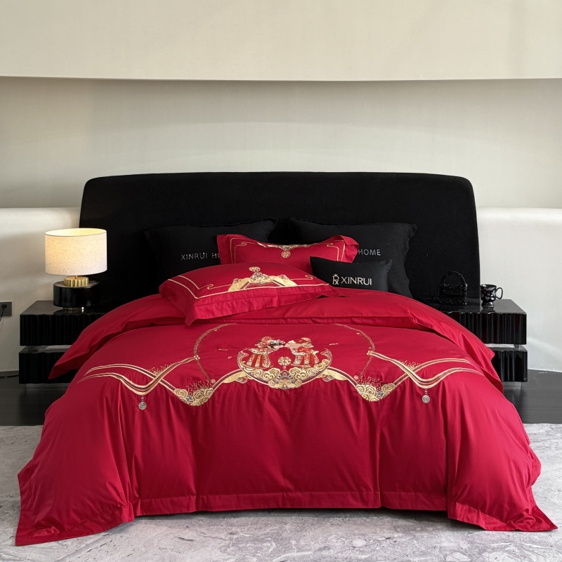 100S全棉刺绣婚庆四件套