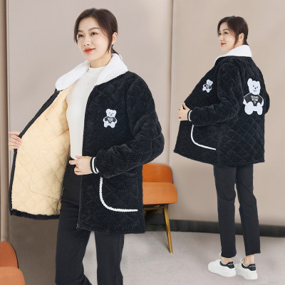 罩衣女新款工作服冬季加绒加厚