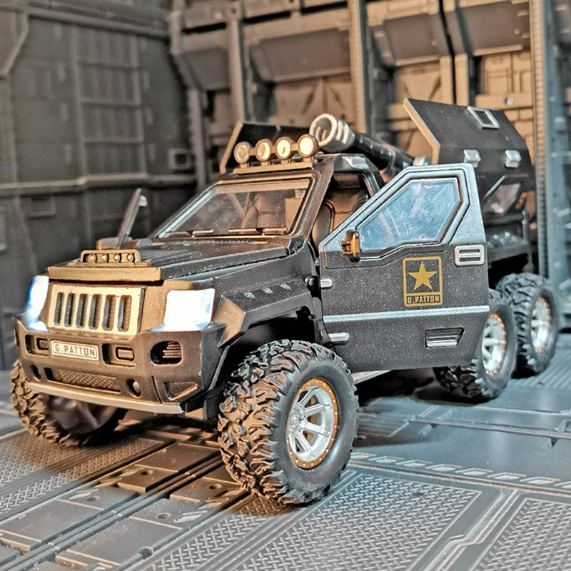 仿真合金乔治巴顿车模型 越野装甲车玩具军事部队男孩六一礼物
