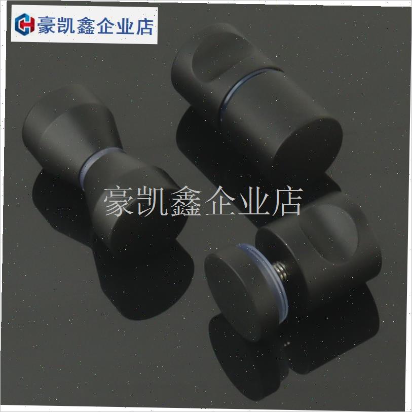 淋浴房玻璃门拉j手厨房移门推拉门卫生间隔断单孔黑色浴室门小把.