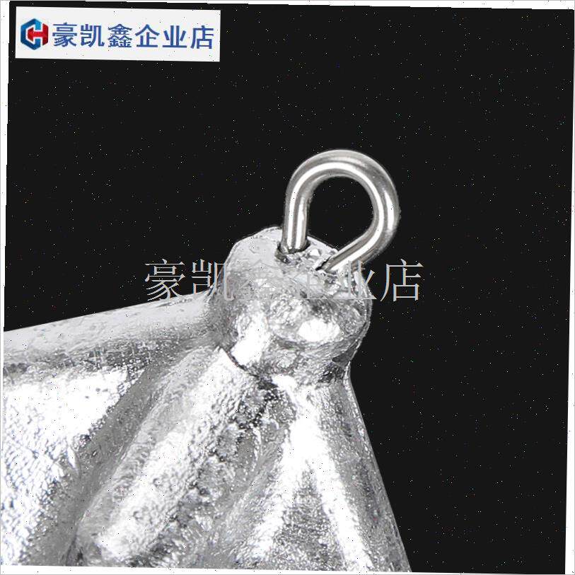 四角杨桃铅坠海钓铅坠带环铅坠铅陀海竿路亚防挂底串Z钩钓鱼铅坠.