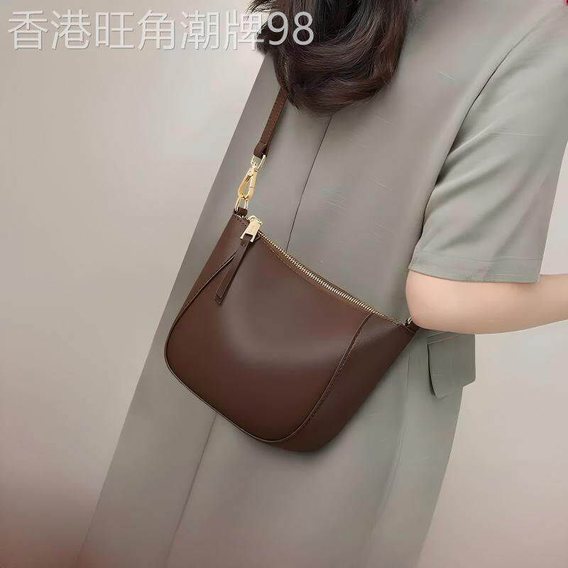 专柜品质!单肩斜挎女包夏季真皮斜挎包小包头层牛皮单肩包水饺包