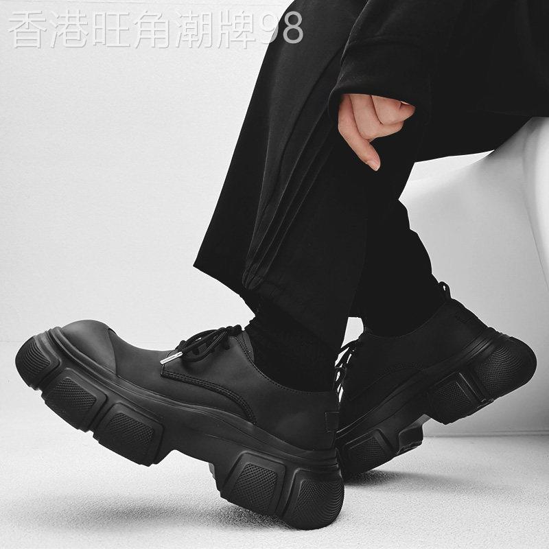 小众厚底德比鞋男英伦cleanfit通勤高级感大头皮鞋日系增高松糕鞋