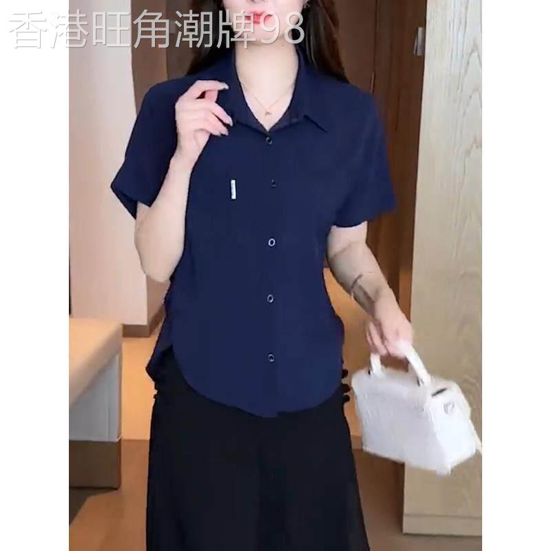 夏季女款短袖衬衫女2026年新款韩版休闲宽松百搭洋气女士爆款上衣