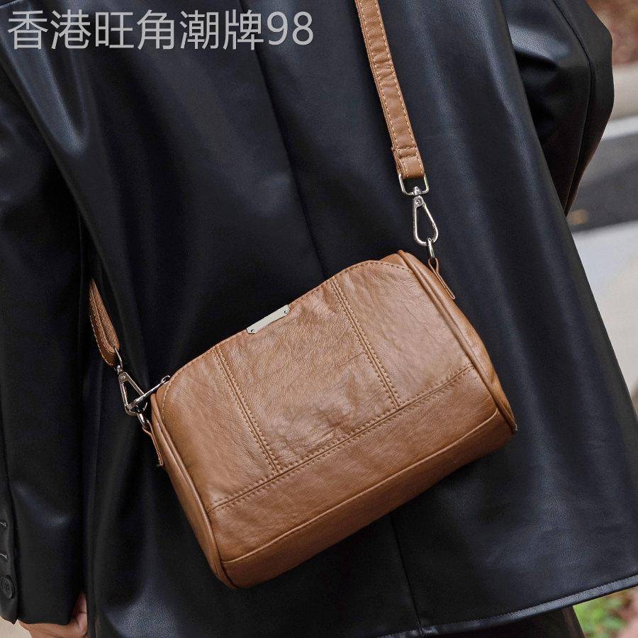 Canson Kоck正品牛皮枕头包女2026新款妈妈包大容量单肩斜挎包