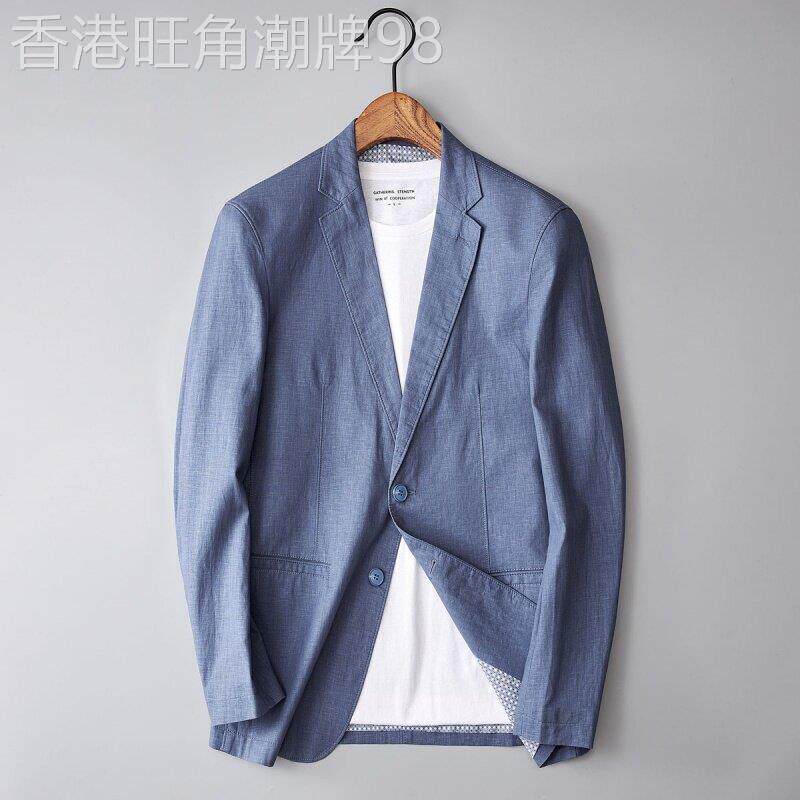 UASK亚麻西装外套男2025新款高端商务休闲男士修身单西西服免烫款