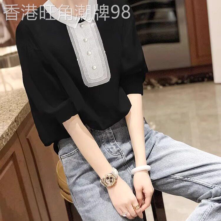 欧货雪纺衬衫女夏季2026年新款轻熟风宽松显瘦洋气减龄泡泡袖上衣