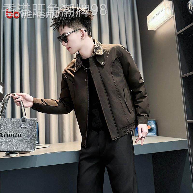 爆款翻领棉服外套男士2026新款冬装高级感加厚时尚夹克棉袄男款潮