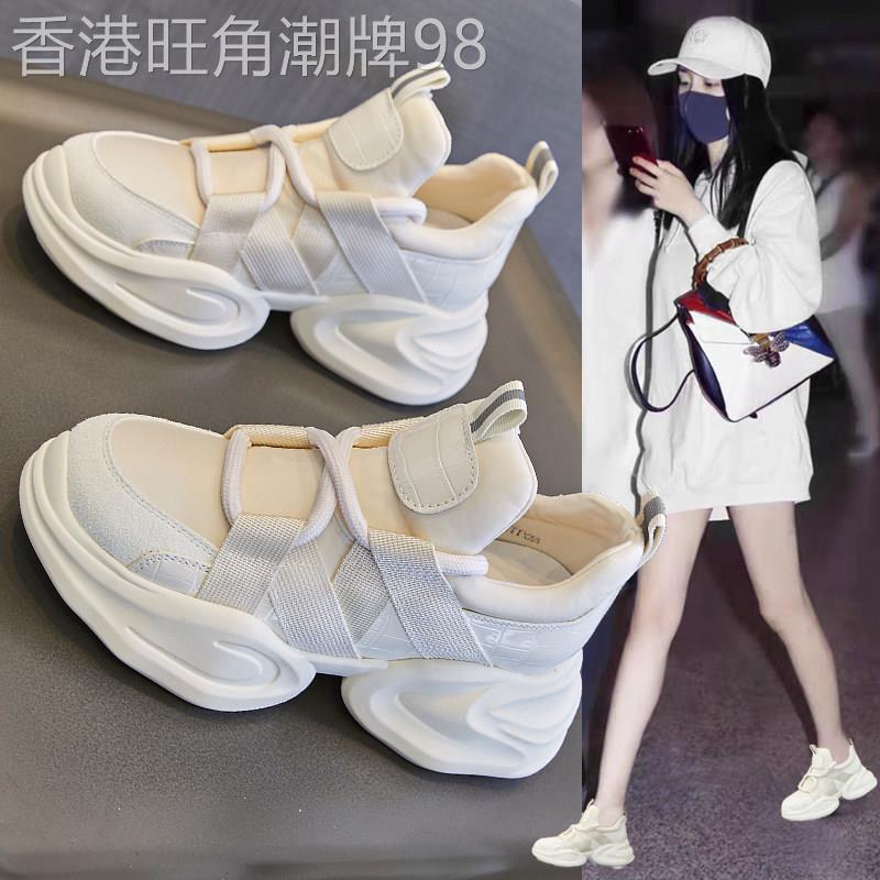 潮牌时尚内增高老爹鞋女士2026夏季新款小白鞋厚底潮流百搭休闲鞋