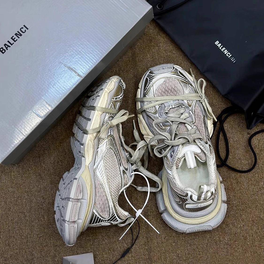 做旧巴黎老爹鞋男女款2025新款超软超轻舒服厚底增高鞋透气运动鞋