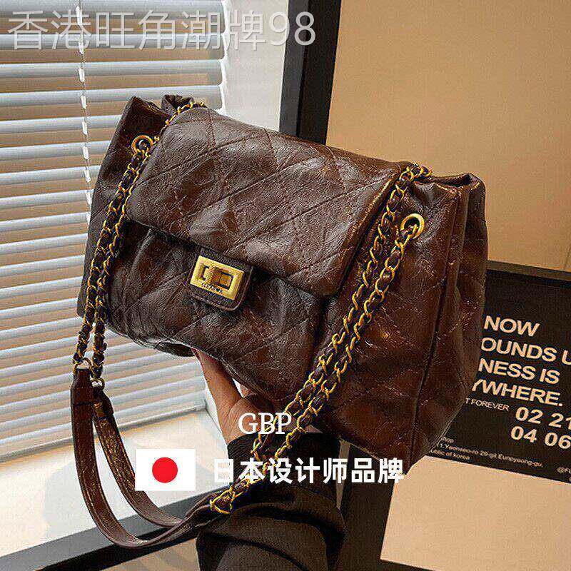潮牌I.T BAG 复古女包2026新款时尚菱格链条包爆款单肩斜挎包手机