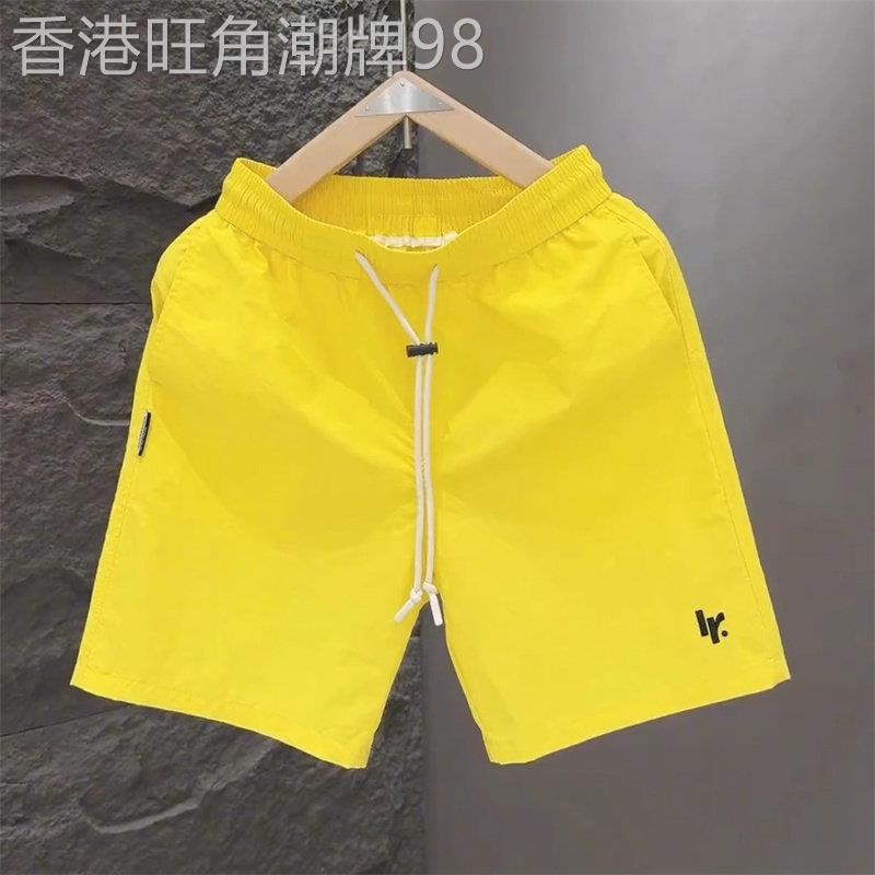 高端夏季新款糖果色潮牌速干短裤沙滩裤男潮流时尚百搭透气五分裤
