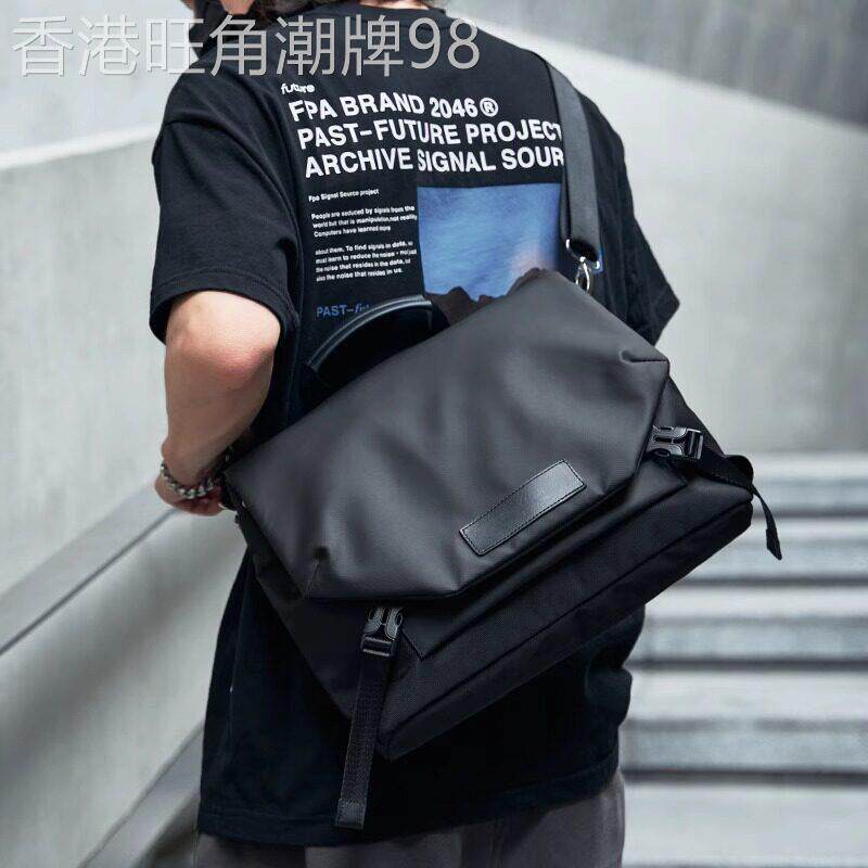 潮牌男包骑行小揹包新款时尚休闲单肩包邮差包运动斜揹包机能胸包