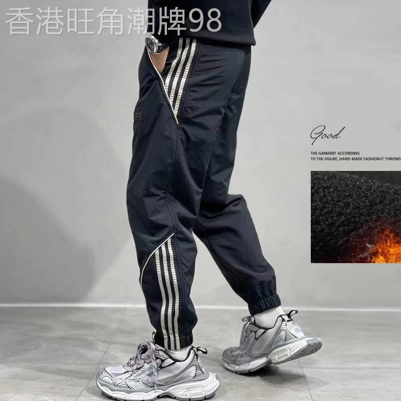 代购春夏运动长裤子男宽松大尺码休闲九分加肥胖哈伦工装束脚潮牌