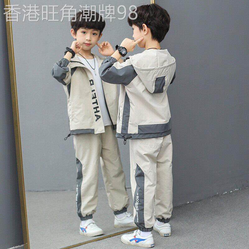 韩国男童春装套装2026新款洋气儿童薄款中大童男孩运动三件套童装