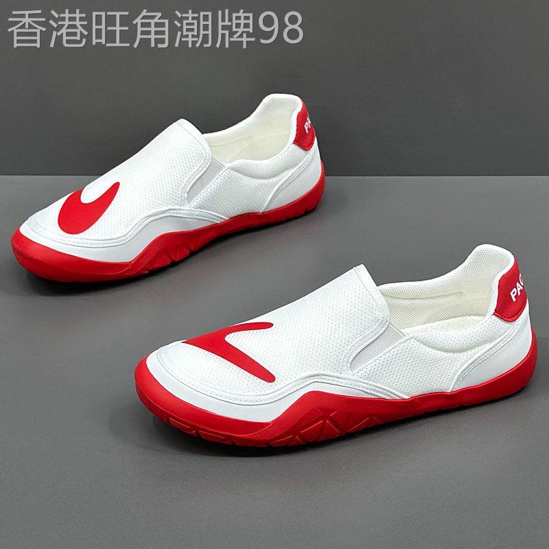 男鞋子夏季网面透气2026新款休闲运动帆布鞋一脚蹬板鞋软底驾车鞋