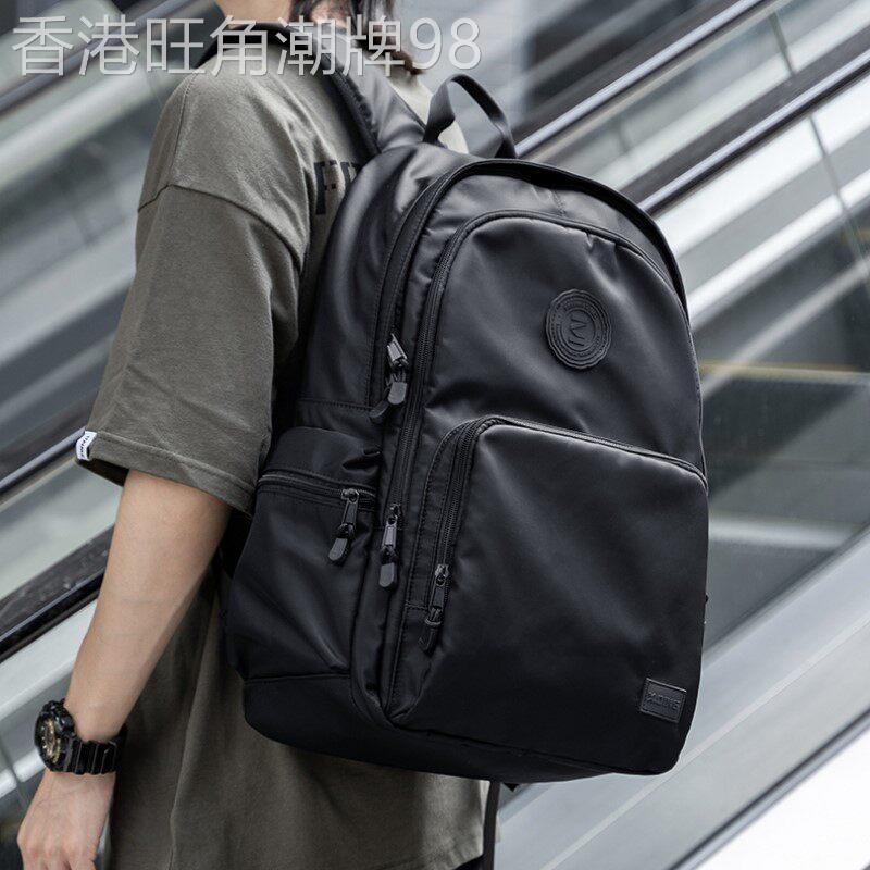 欧美时尚大容量双肩包男新款潮流休闲户外揹包旅行包学生电脑书包