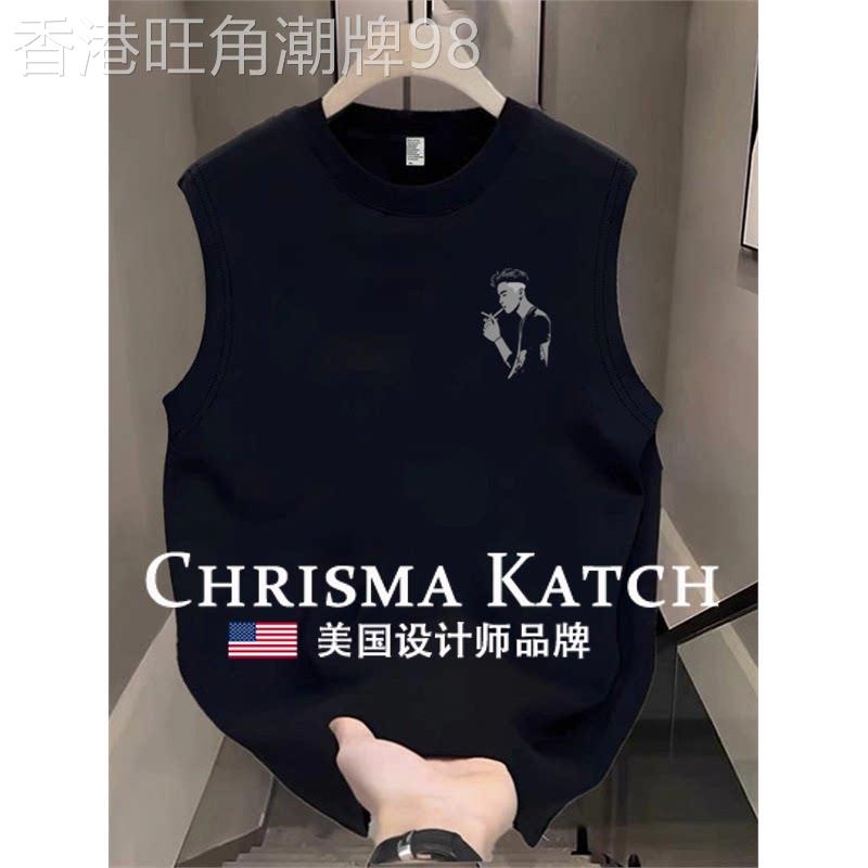 出口美国⭐Chrisma Katch~男士外穿运动无袖T恤纯棉宽松坎肩汗衫