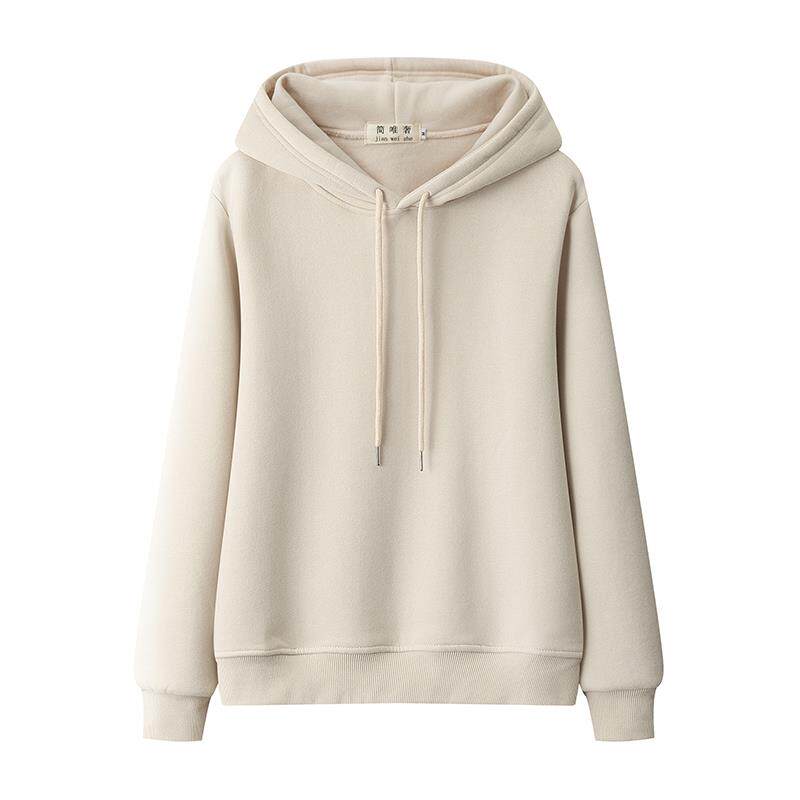 潮牌连帽小个子正肩卫衣女加绒加厚2025秋冬新款韩版长袖外套上衣