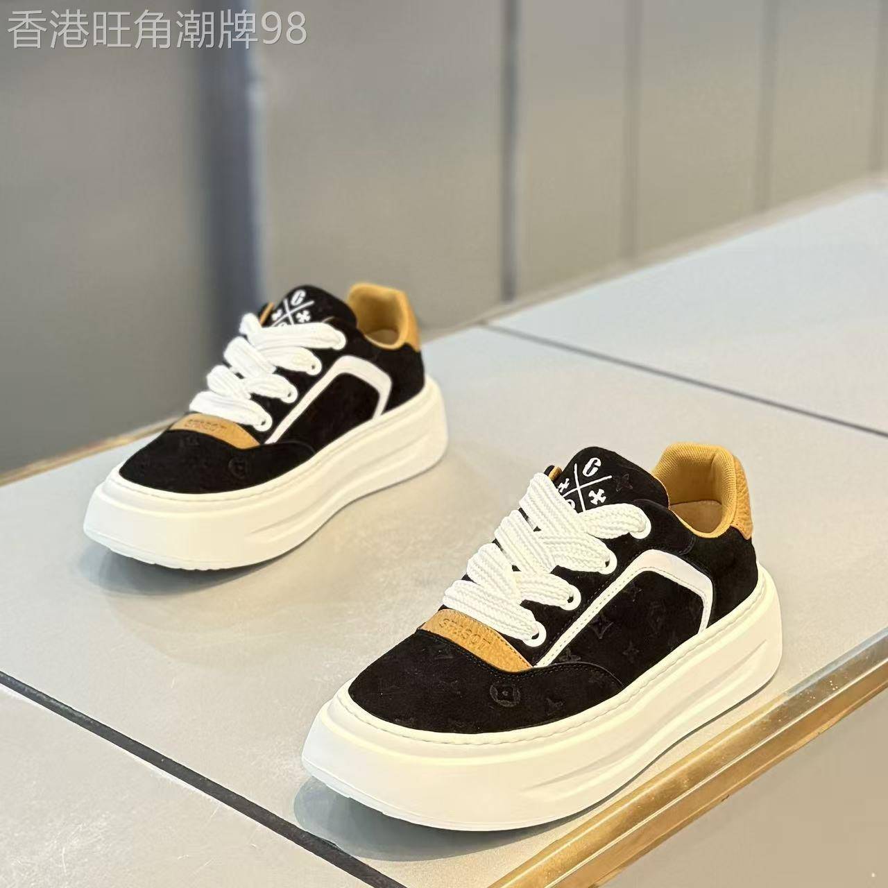 stmmmr每个细节都恰到好处～低帮翻毛皮板鞋男士厚底内增高休闲鞋