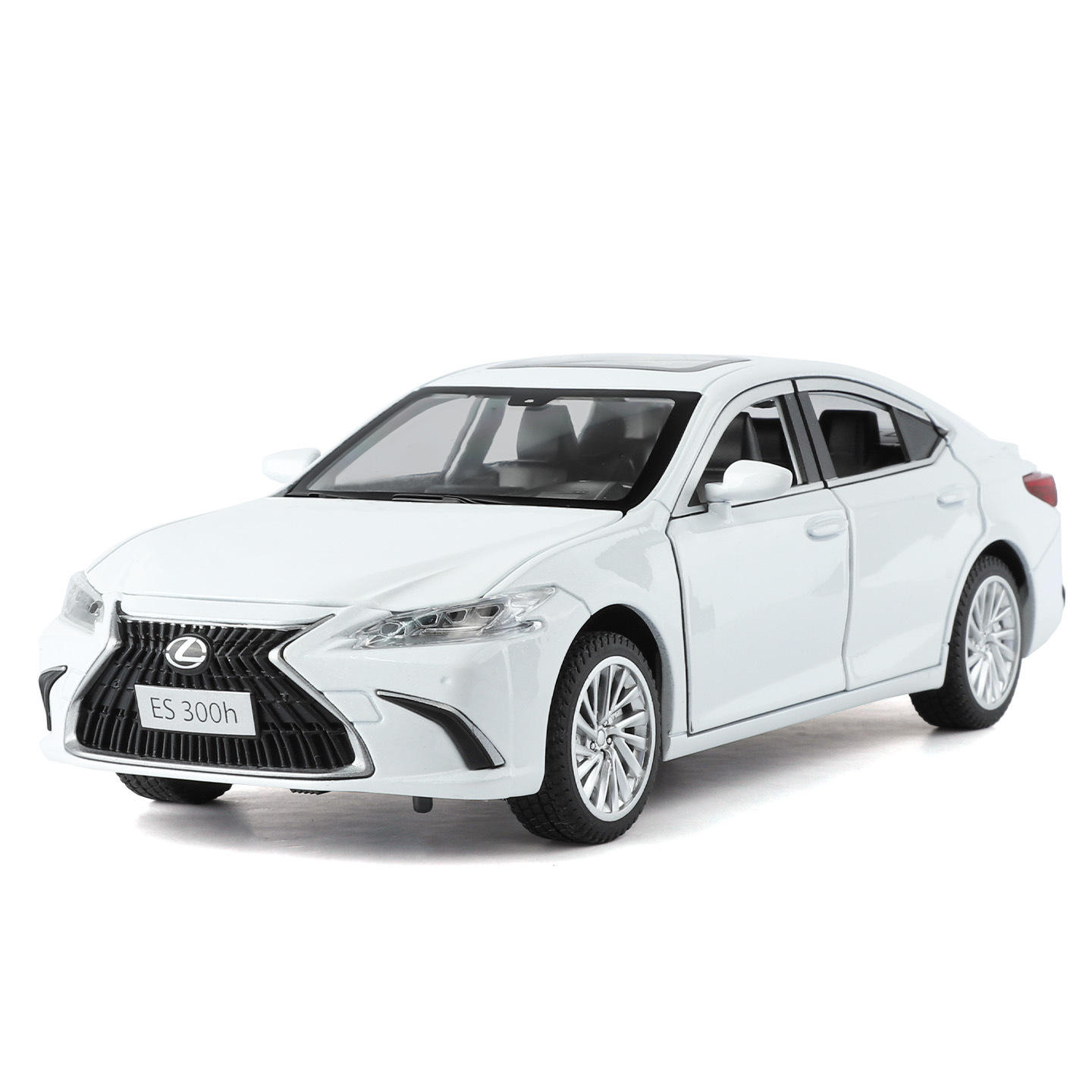新款(哇噢定制)1:24雷克萨斯ES300H合金车模型声光经典车型收藏