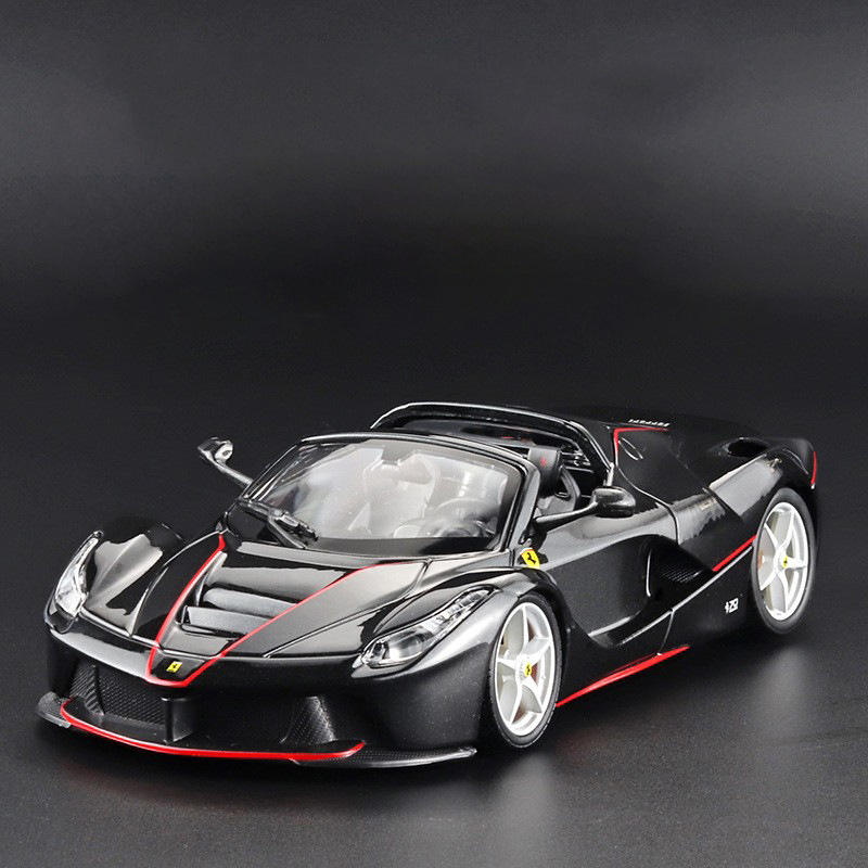 新款 1:24拉利敞篷合金车模声光音效汽车改装店模型摆件澄海