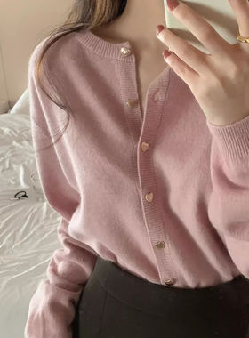 纯色显瘦针织开衫外套女2025秋冬穿搭高级感上衣洋气毛衣外穿减龄