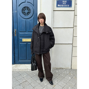 木兰 简约立领90绒外套女2025十三行冬季御寒保暖羽绒服女