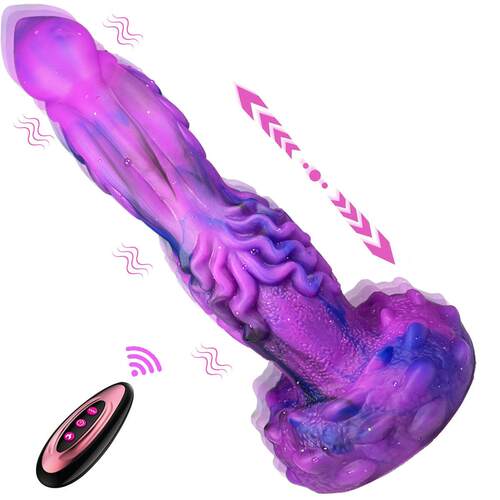 Telescopic Dildo for Women Skin Silicone Vibrating Realistic