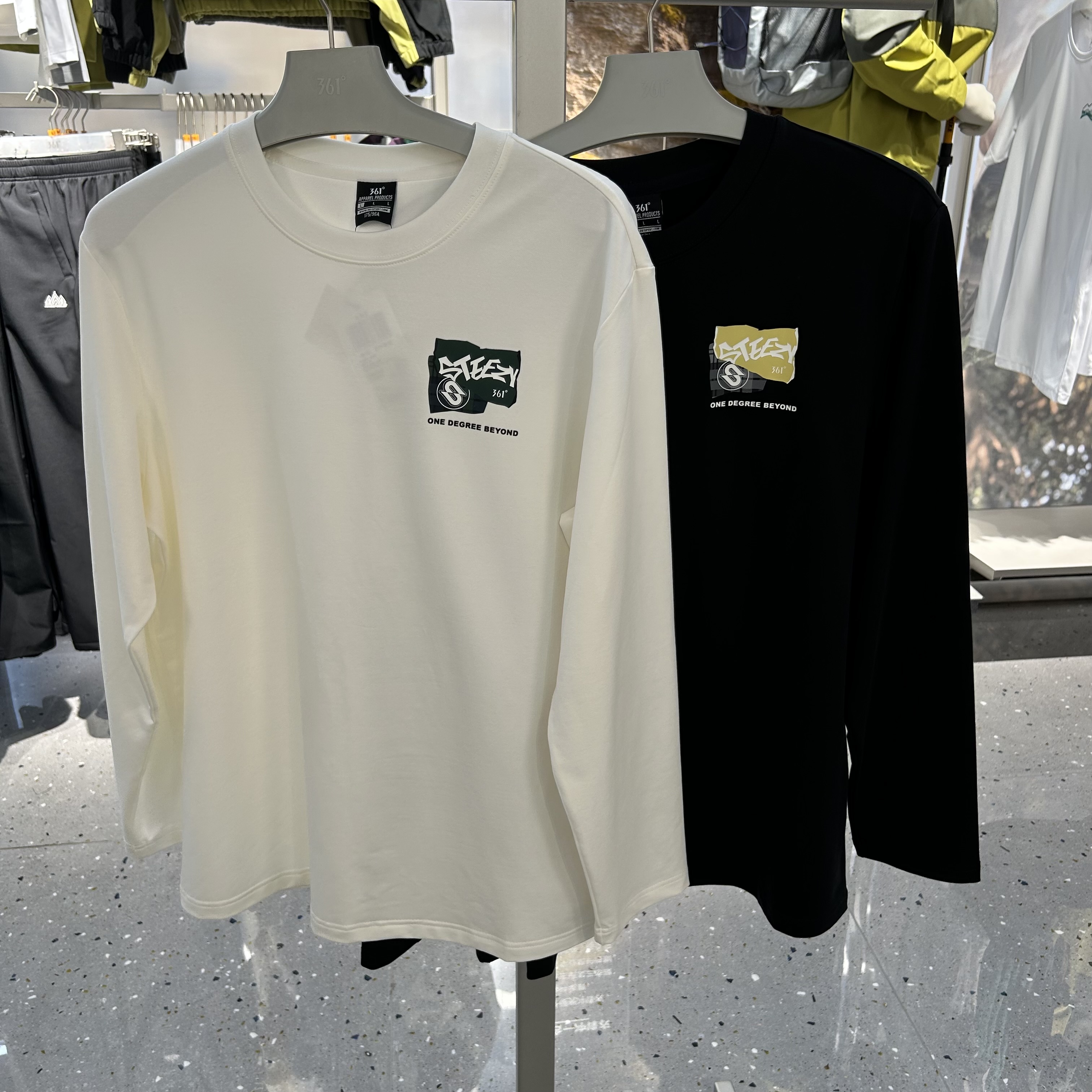 361男装圆领长T恤专柜正品2025冬季新款保暖休闲打底长袖T恤9101