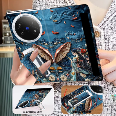翻盖腕带支架vivoxfold6手机壳新款高级感折叠屏xfold5创意时尚国风轻奢女款xfold3磁吸一体全包防摔保护
