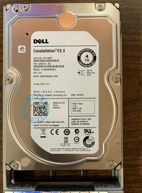 Dell/戴尔 4T SAS 7.2K 3.5寸 128M ST4000NM0023 0529FG 4TB硬盘