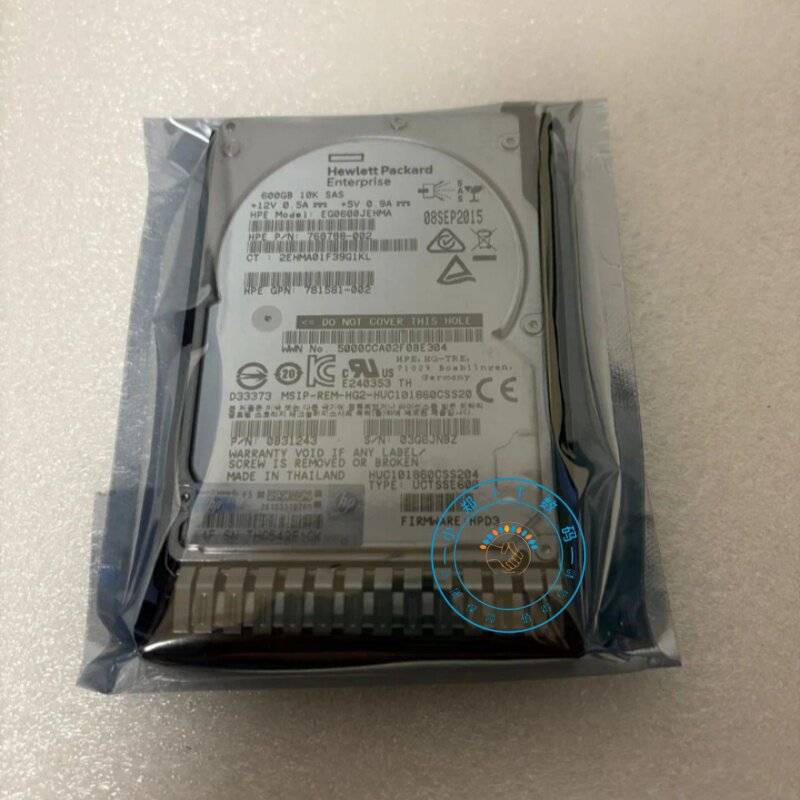 硬盘872477-B21 872736-001 600G 10K SAS 12G G9 G10硬盘