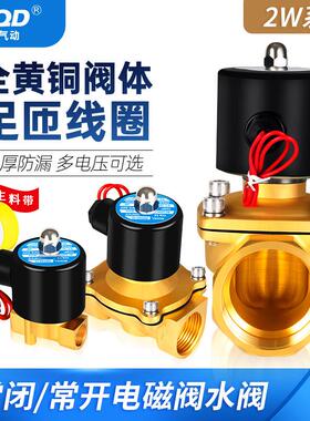 2W250-25常闭电磁阀水阀220v常开DC24进水12控制160-15气阀200-20