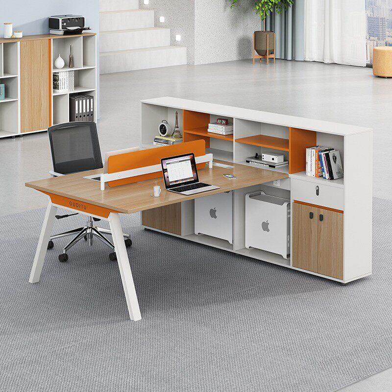 职员桌办公桌双人员工位办公室财务桌椅组合简约现代2两人面对面