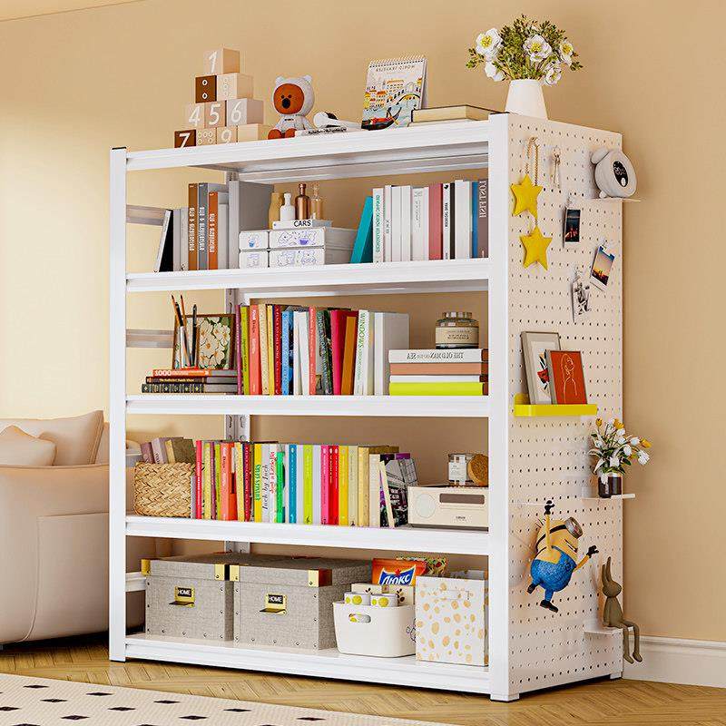 钢制书架多层落地置物架家用儿童简易书柜一体靠墙阳台收纳储物架,收纳整理,整理架/置物架/收纳架,淘宝优惠券,粉丝福利购,淘宝优惠卷