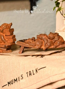 可爱小猪猪铸铁花园桌面装饰摆件