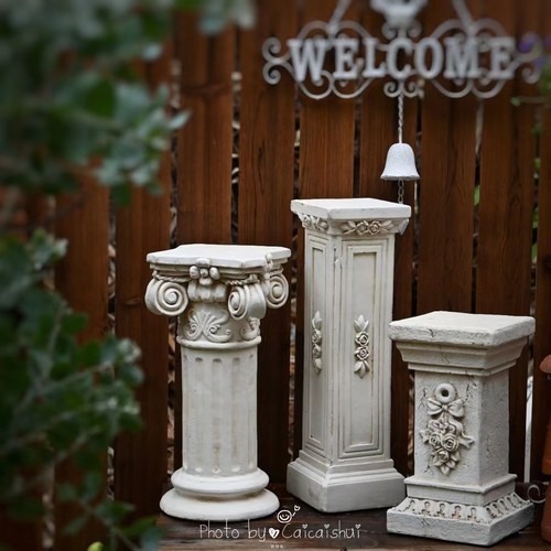 小号桌面装饰花架花园欧式罗马柱