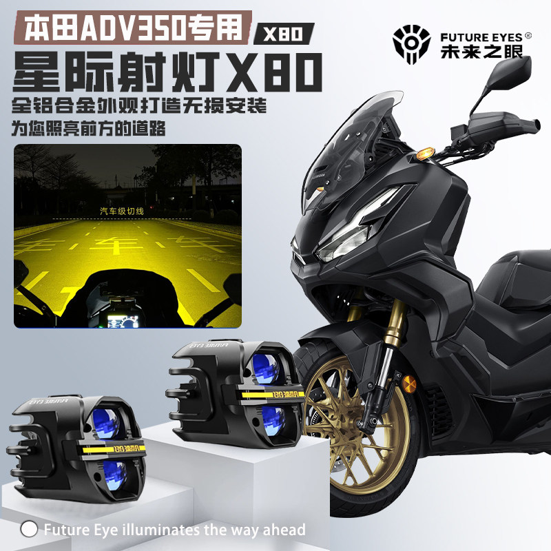 适配本田ADV350爆闪led射灯