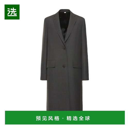 香港直邮Burberry WW Callen 羊毛斜纹长大衣 77I-040065博柏利