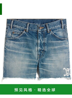香港直邮Celine 腰带环牛仔短裤 2N12B519X.