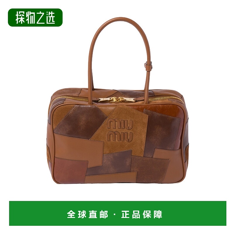 香港直邮Miu Miu Upcycled 徽标手提包 5BB1172CRVVMLN