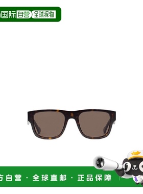 自营Gucci 方形镜框太阳镜 755266J0740古驰字母眼镜
