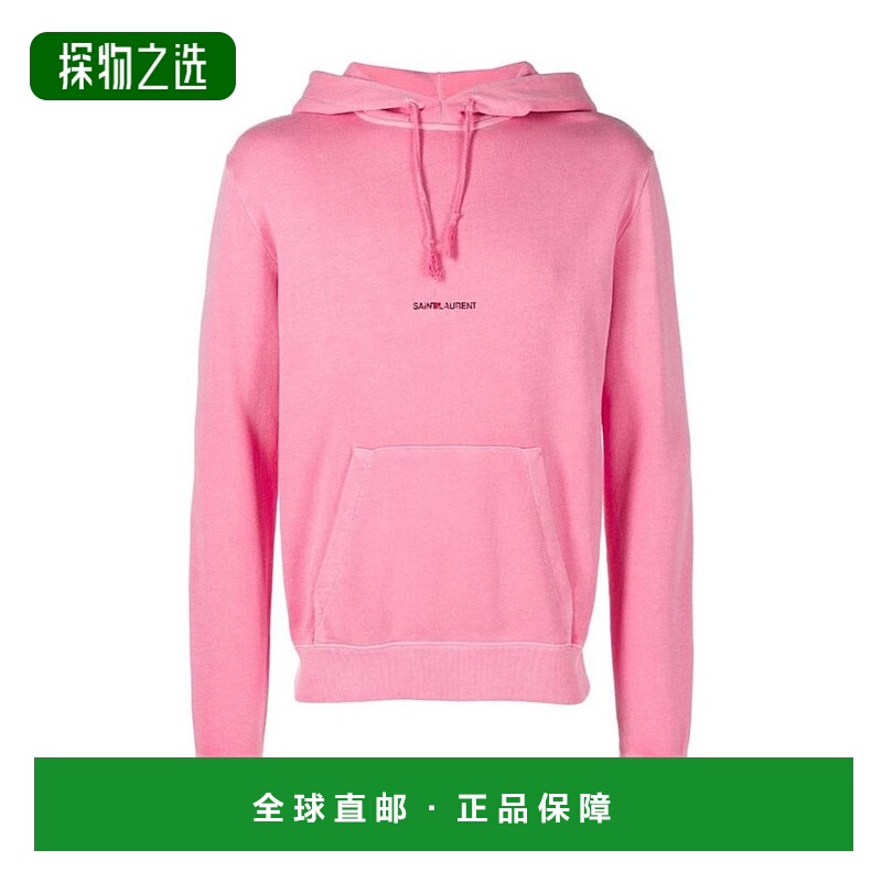 香港直邮Saint Laurent logo印花卫衣 557555YB2YE连帽