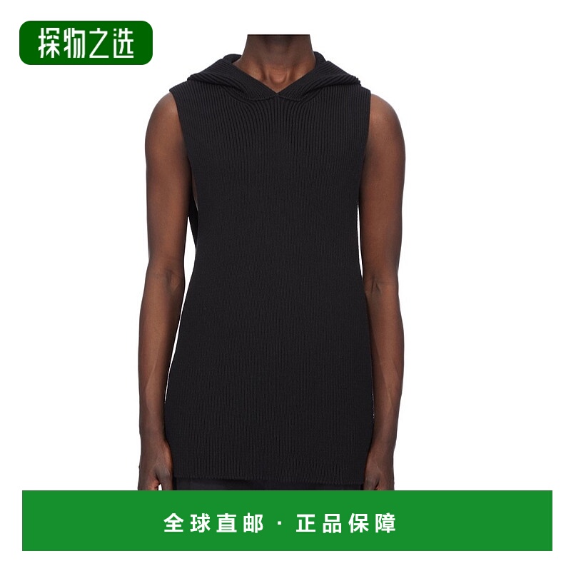 香港直邮Rick Owens 羊毛连帽针织背心 RR02E1680KWVH