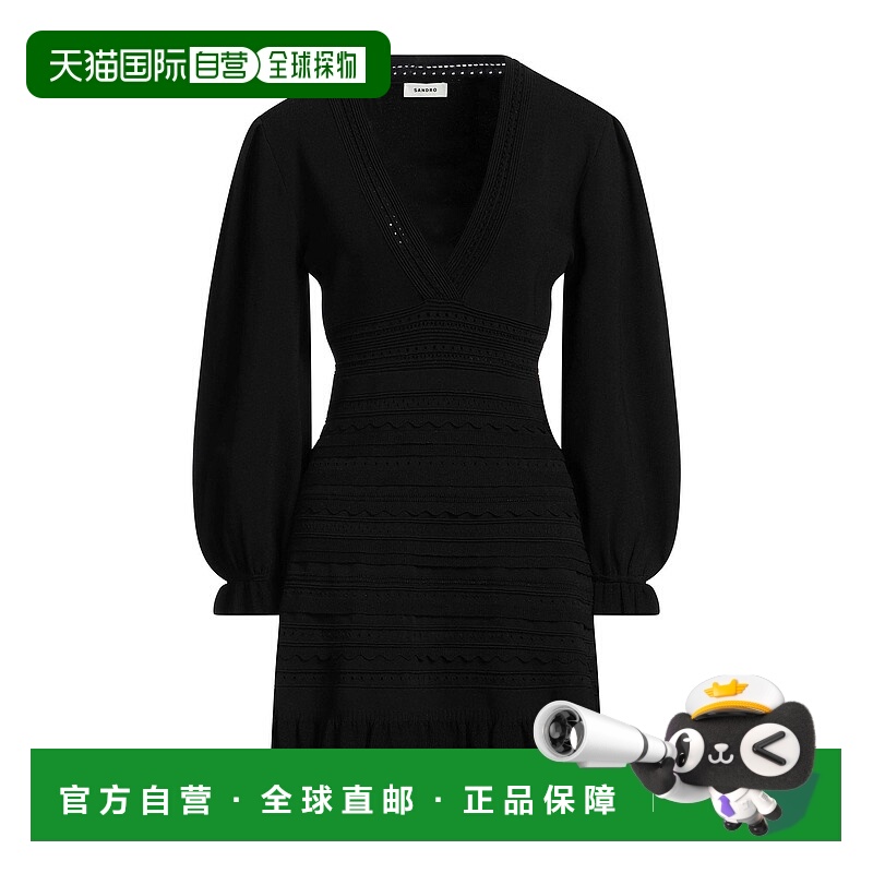 1h可退 香港直邮Sandro 女士 短款连衣裙 black黑色 舒适时尚