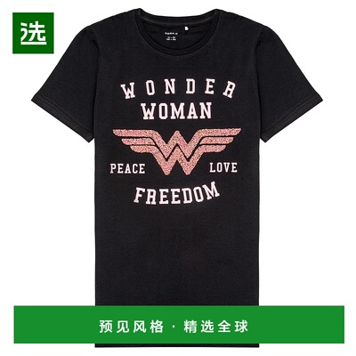 欧洲直邮Name It  女童装 秋冬 短袖T恤 NKFWONDERWOMEN