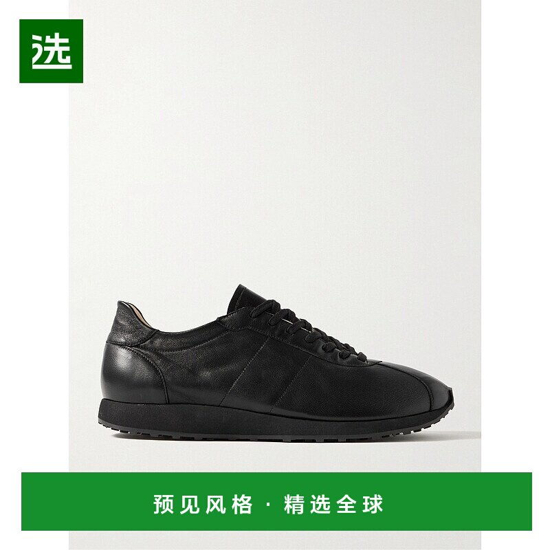 1h可退 香港直邮The Row 男士 Mica 皮质运动鞋 F2076SL3B德训鞋