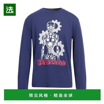 1h可退 香港直邮Brain Dead 男士 T恤 blue蓝色 舒适时尚
