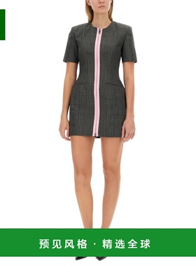 香港直邮MSGM 女士连衣裙 3742MDA2824782597 AW2024 灰色 圆领连